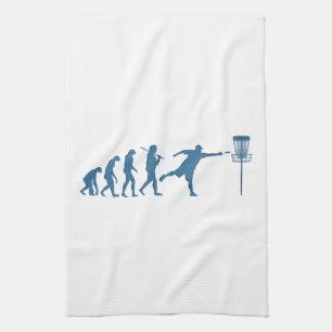 Disc Golf Evolution - Fun Gift for Disc Golfer Kitchen Towel