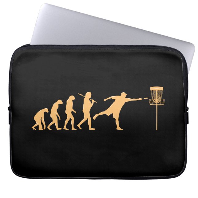 Disc Golf Evolution Laptop Sleeve (Front)