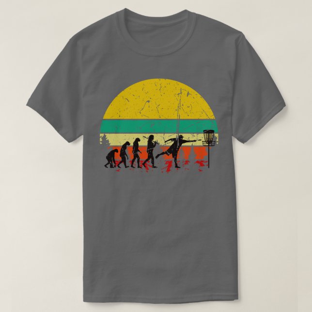 Disc Golf Evolution T-Shirt (Design Front)