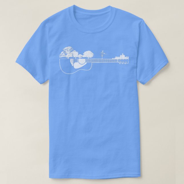 Disc Golf Flying Sunset Guitar Art265 T-Shirt (Design Front)