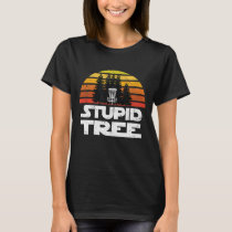 Disc Golf for Men Stupid Tree Frisbee Golf T-Shirt