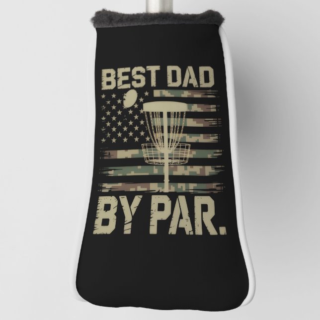 Disc Golf Frisbee Best Dad Par Camo US flag Golfer Head Cover (Rotate 90)
