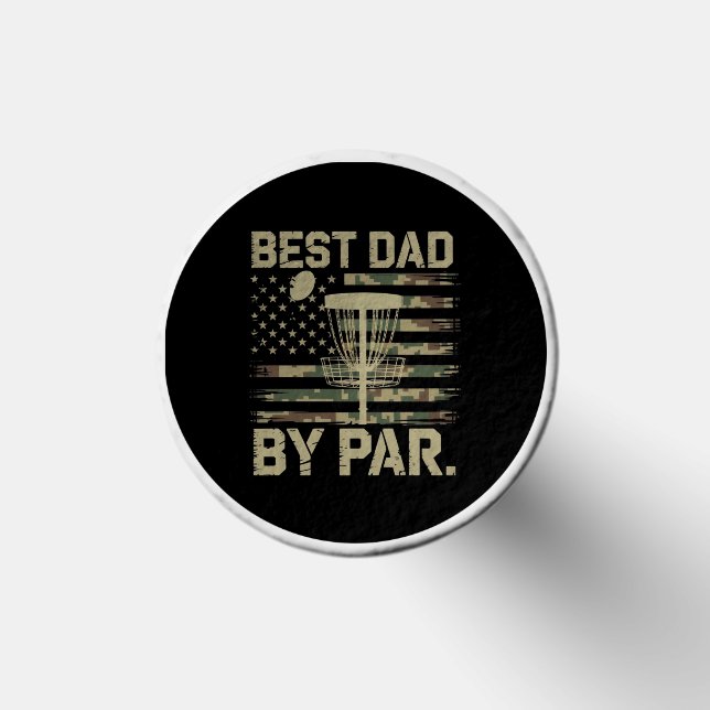 Disc Golf Frisbee Best Dad Par Camo US flag Golfer Tees (Top)