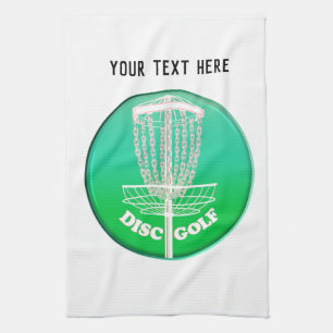 Disc Golf Frisbee Cage Kitchen Towel