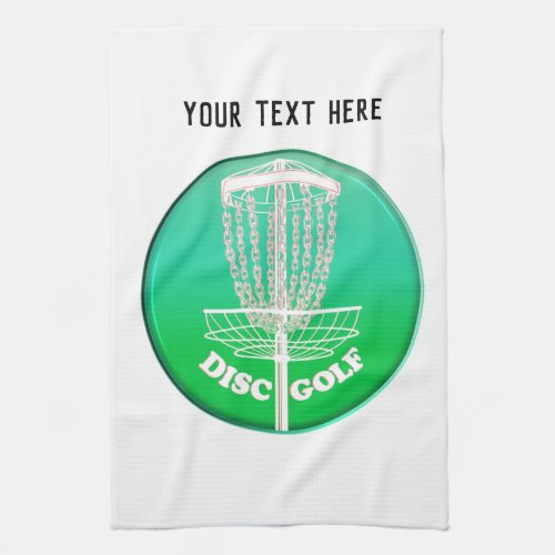 Disc Golf Frisbee Cage Kitchen Towel