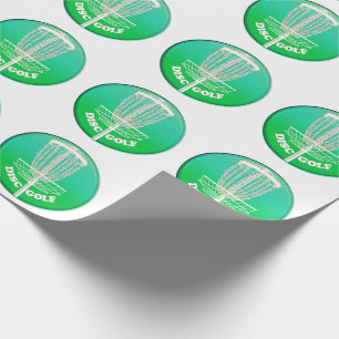 Disc Golf Frisbee Cage Wrapping Paper