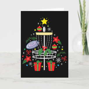 Disc Golf Frisbee Christmas Ornament Tree Funny Gi Card