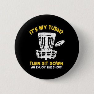 Disc Golf Frisbee Golf Funny Disc Golf Player Men Button