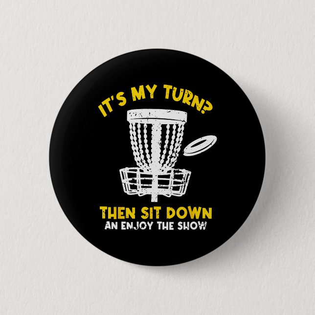 Disc Golf Frisbee Golf Funny Disc Golf Player Men  Button (Front)