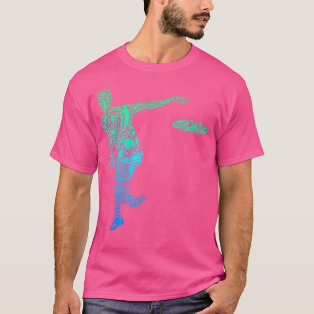 Disc Golf Frisbee Men Boys T-Shirt (Front)