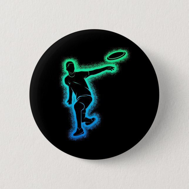 Disc Golf Frisbee Men Kids Boys _1  Button (Front)