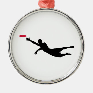 Disc golf frisbee metal ornament