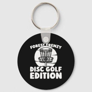 Disc Golf Frisbee - Outdoor Sport Tree _2 Keychain