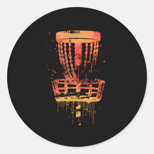 Disc Golf Frolf Frisbee Golf Classic Round Sticker (Front)