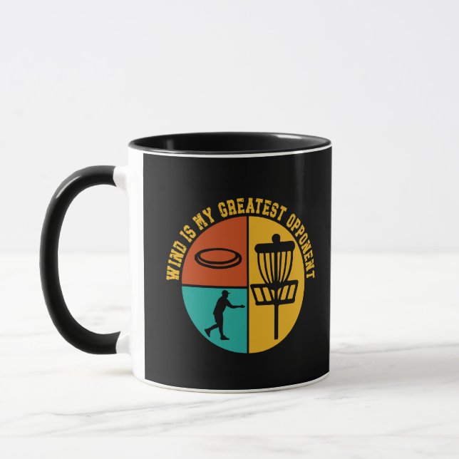 Disc Golf Funny Design Retro Disc Golf Mug (Left)