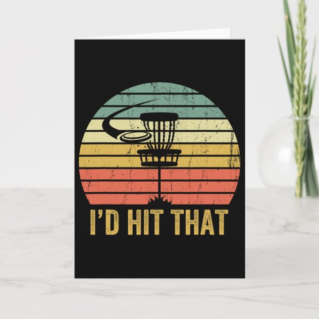 Disc Golf Funny Frisbee Sport Father's Day  Card (Front)