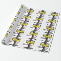 Disc golf gift wrapping paper