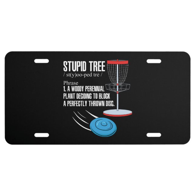Disc Golf Gifts License Plate (Front)