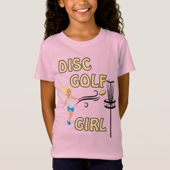 Disc Golf Girl Blond T-shirt by ZAGHOO at Zazzle