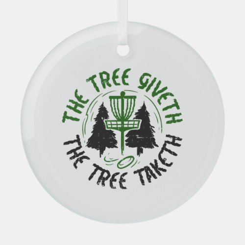 Disc Golf Glass Ornament