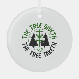 Disc Golf Glass Ornament