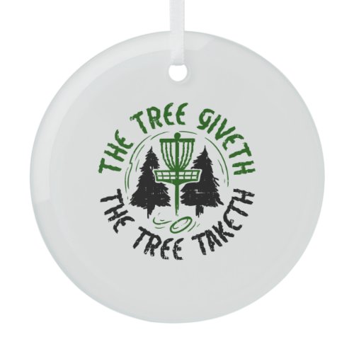 Disc Golf Glass Ornament
