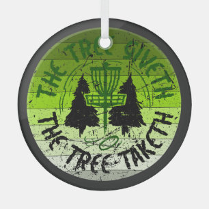 Disc Golf Glass Ornament
