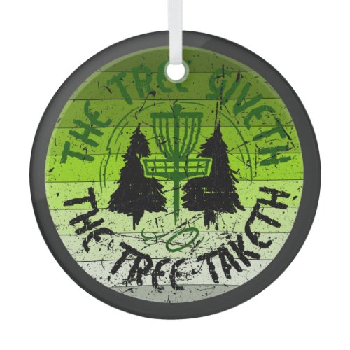 Disc Golf Glass Ornament