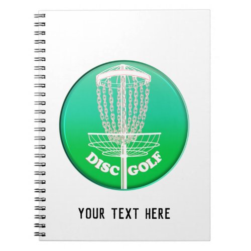 Disc Golf Green frisbee Notebook