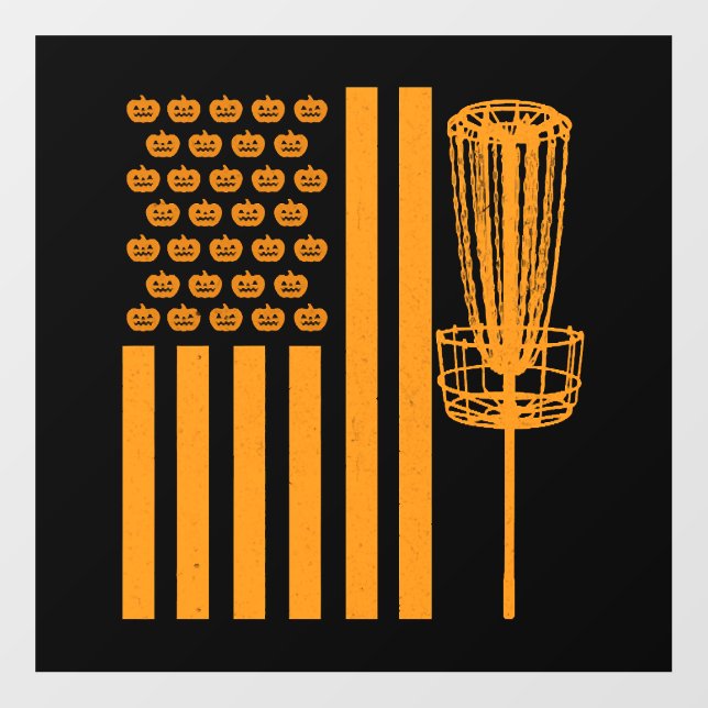 Disc Golf Halloween USA FLAG For DISCGOLF PLAYER Floor Decals (Front)