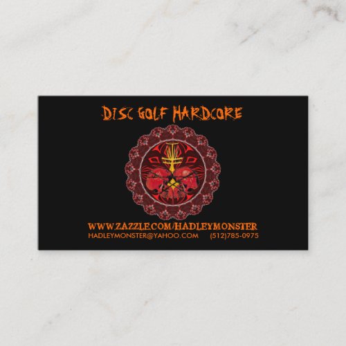 Disc Golf Hardcore Biz Cards Business Card Template
