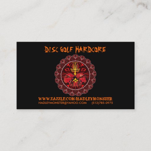 Customizable Disc Golf Hardcore Biz Cards Business Card Template