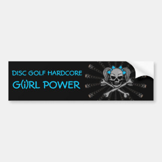 DISC GOLF HARDCORE G(i)RL POWER Bumper Sticker