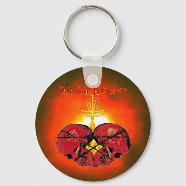 Disc Golf Hardcore Keychain (Front)