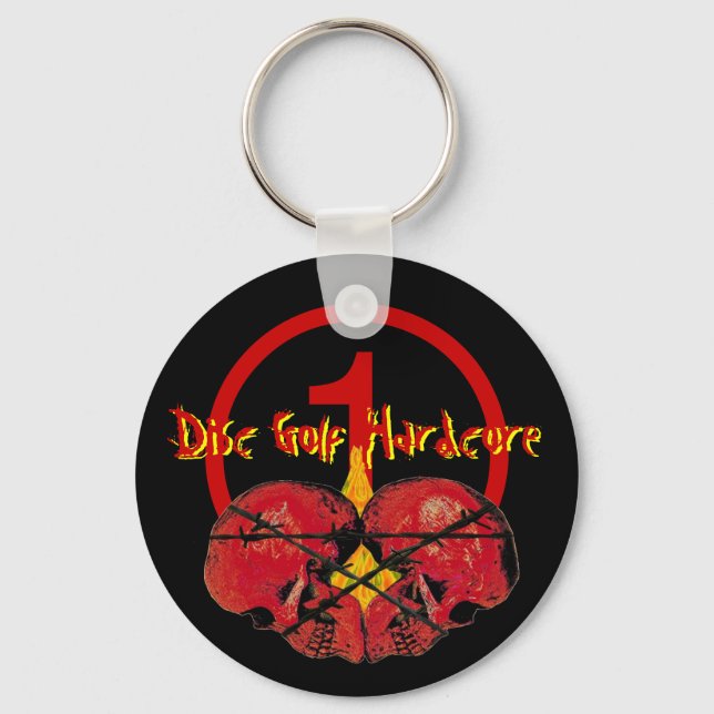 Disc Golf Hardcore Keychain (Front)