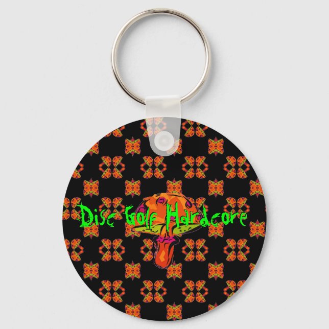 Disc Golf Hardcore Keychain (Front)