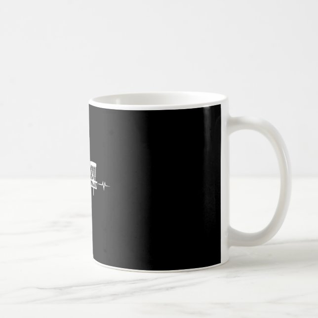 Disc Golf Heartbeat Frisbee Frolf Golf Sket Gift  Coffee Mug (Right)