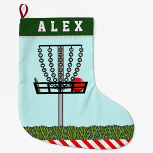 Disc Golf Holiday Gift Large Christmas Stocking