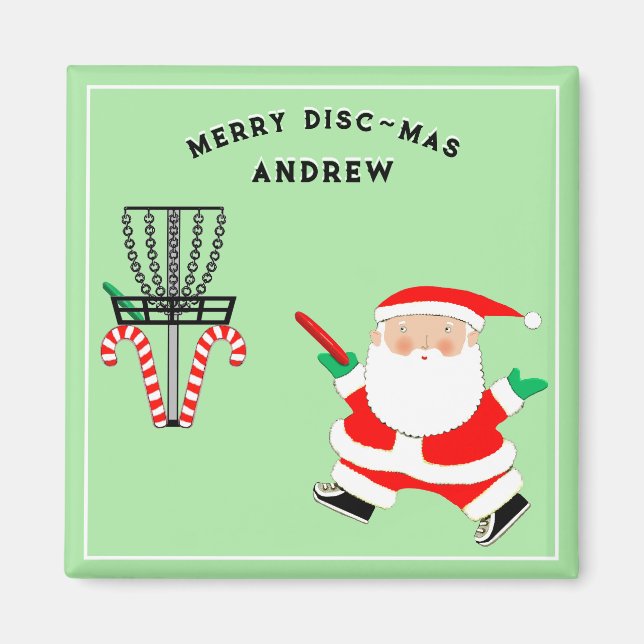 Disc Golf Holiday Gift Magnet (Front)