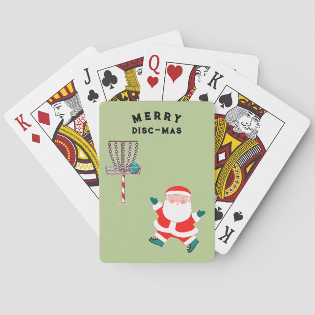 Disc Golf Holiday Gift Poker Cards (Back)