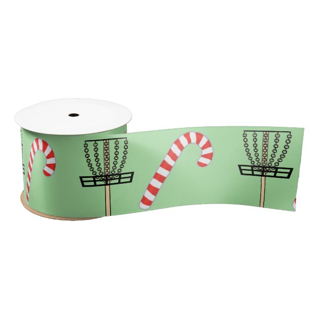 Disc Golf Holiday Gift Satin Ribbon (Spool)