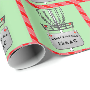 Disc Golf Holiday Gift Wrapping Paper