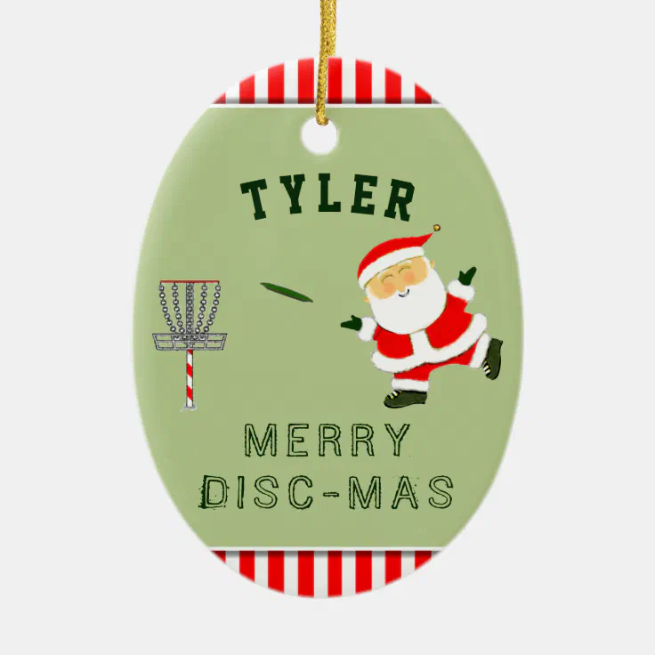 disc golf holiday gifts ceramic ornament Zazzle