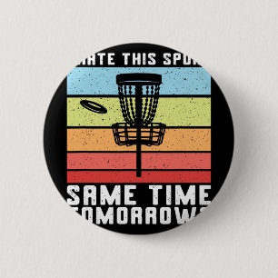 Disc Golf I Hate This Sport Frolf Frisbee Retro Di Button