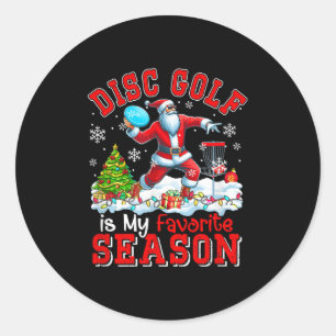Disc Golf Is Favorite Season Costume Player Christ Classic Round Sticker