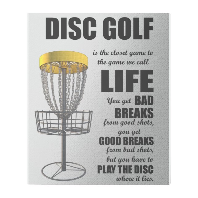 Disc Golf is Life Metal Wall Art (Front)