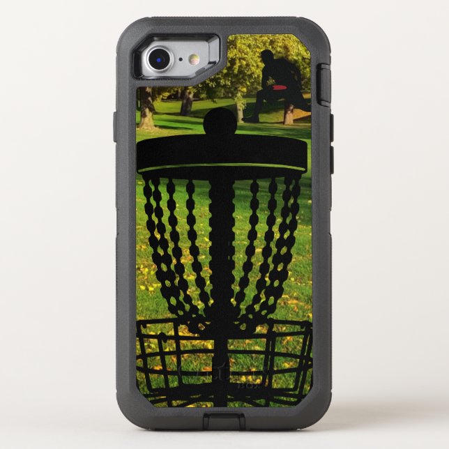 Disc Golf Junkie Otter Box Defender Otterbox iPhone Case (Back)