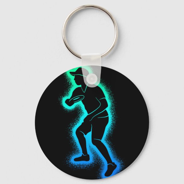 Disc Golf Kids Men Boys Disc Golfer Player  Keychain (Front)