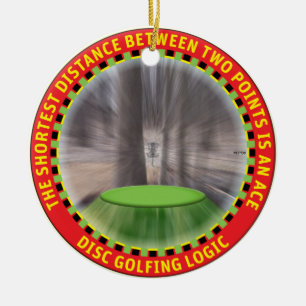Disc Golf Logic #1 Ceramic Ornament