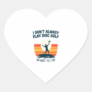 Disc Golf Lover T-Shirt Design Heart Sticker